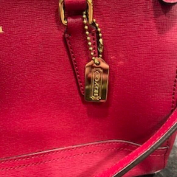 EUC Coach Saffiano Leather Satchel in Raspberry Pink - Picture 5 of 14
